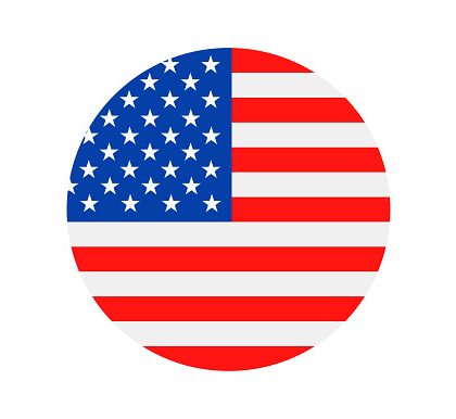 United States - Round Flag Vector Flat Icon United States - Round Flag Vector Flat Icon