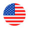 United States - Round Flag Vector Flat Icon